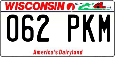 WI license plate 062PKM