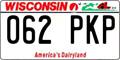 WI license plate 062PKP