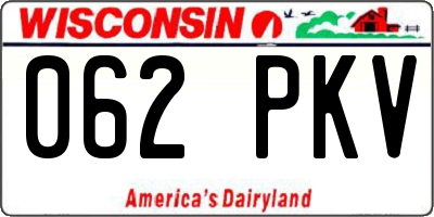 WI license plate 062PKV