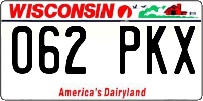 WI license plate 062PKX
