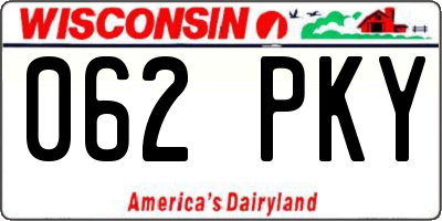 WI license plate 062PKY