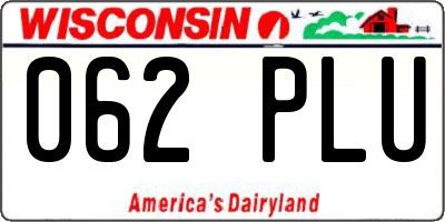 WI license plate 062PLU