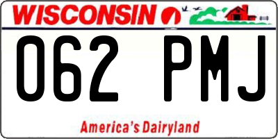 WI license plate 062PMJ