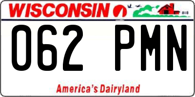 WI license plate 062PMN