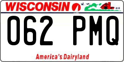 WI license plate 062PMQ