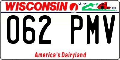 WI license plate 062PMV