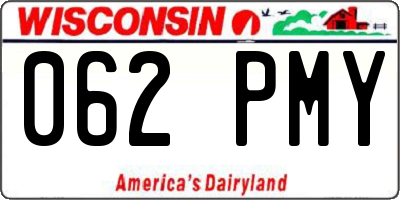 WI license plate 062PMY