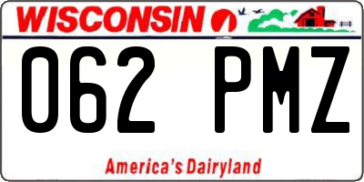 WI license plate 062PMZ