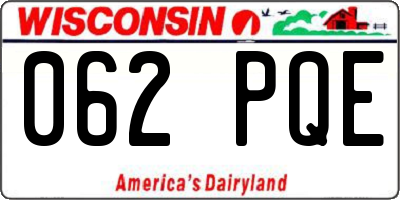 WI license plate 062PQE