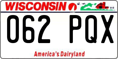 WI license plate 062PQX
