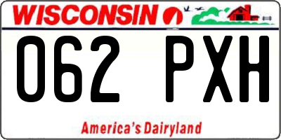 WI license plate 062PXH