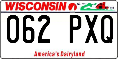 WI license plate 062PXQ