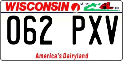 WI license plate 062PXV