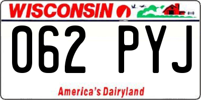 WI license plate 062PYJ