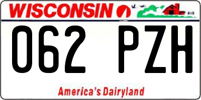 WI license plate 062PZH