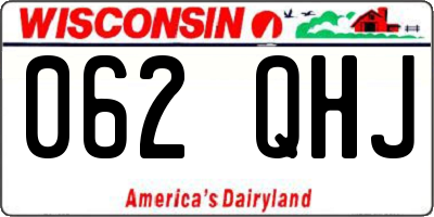 WI license plate 062QHJ