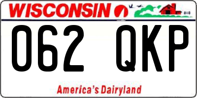 WI license plate 062QKP