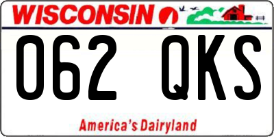 WI license plate 062QKS