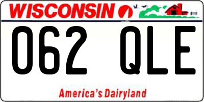 WI license plate 062QLE