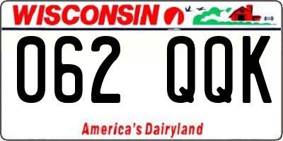 WI license plate 062QQK