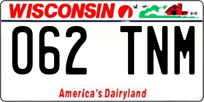 WI license plate 062TNM