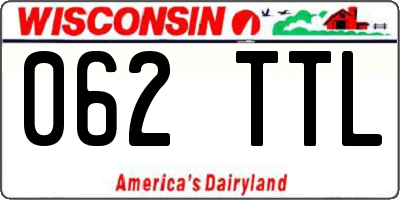 WI license plate 062TTL