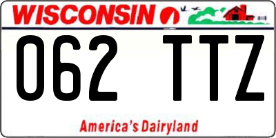 WI license plate 062TTZ