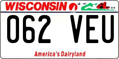 WI license plate 062VEU