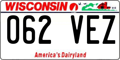 WI license plate 062VEZ
