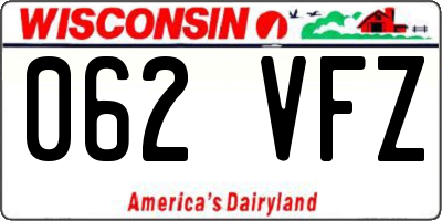 WI license plate 062VFZ