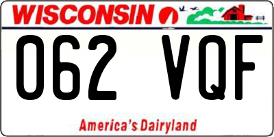 WI license plate 062VQF