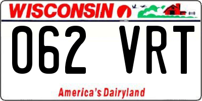 WI license plate 062VRT