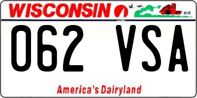 WI license plate 062VSA