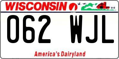 WI license plate 062WJL