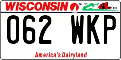 WI license plate 062WKP