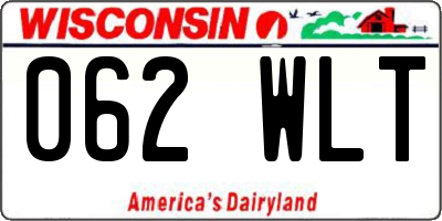 WI license plate 062WLT