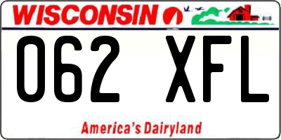 WI license plate 062XFL