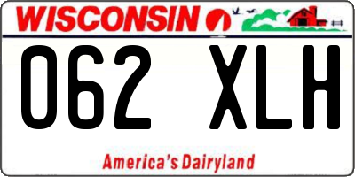 WI license plate 062XLH