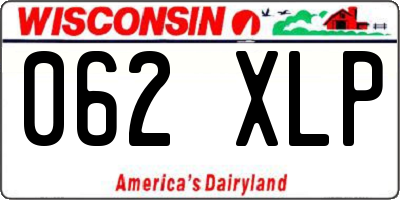 WI license plate 062XLP