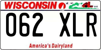 WI license plate 062XLR