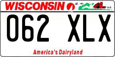 WI license plate 062XLX