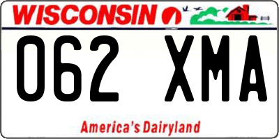 WI license plate 062XMA