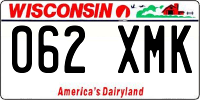 WI license plate 062XMK