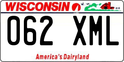 WI license plate 062XML