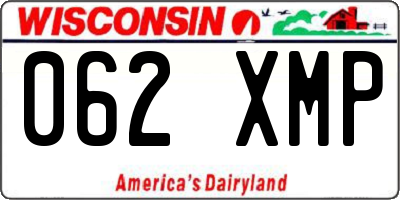 WI license plate 062XMP