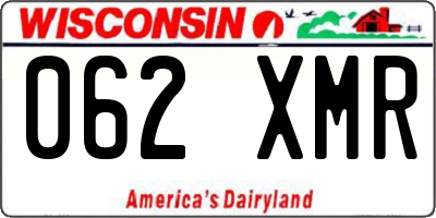 WI license plate 062XMR
