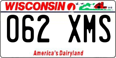 WI license plate 062XMS