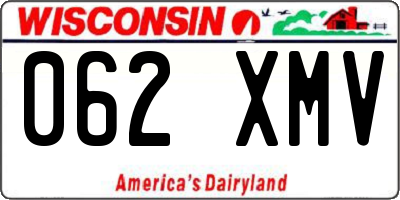 WI license plate 062XMV