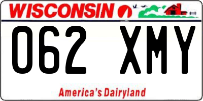 WI license plate 062XMY