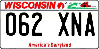 WI license plate 062XNA